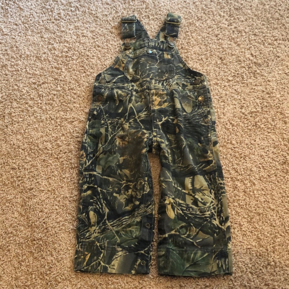 Cabela’s kids camouflage overalls